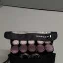 Remington Compact Ceramic Dual Voltage Hot Rollers for Long and Short Hair, Hair Setters, Hair Curlers, 1-1 " Purple/Black, 10 Piece Set