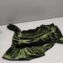 ROYLAMP Women's Dresses Velvet Deep V-Neck Long Sleeve Ruffle Mini Swing Sexy Cocktail Shift Dress (Medium, Dark Green)