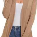 Cardigan for Women Dressy Casual Long Sleeve Open Front Knit Cardigan Sweaters (XX-Large, Camel)