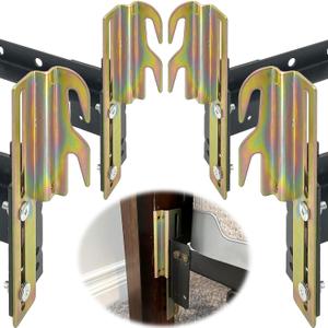 4Pcs 711 Hook Conversion Brackets with Hardware, Headboard Hook Set, Bed Frame Brackets Adapter