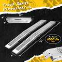 Temushom 67" Folding Truck Ramps, 1000 Lbs Capacity Heavy Duty Loading Ramps for Lawn Mower, Portable Anti-Slip Steel Loading Ramps for Pickup Trucks, ATV, UTV, Motorcycle, Trailer, Dirt Bike, 2-Pack