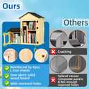 Little Library Box Outdoor, Double Little Library Design with Adjustable Shelf and Large & Small Compartments, Solid Wood with Waterproof Coating & Metal Trim, Sharing Books, Literature & Newspapers