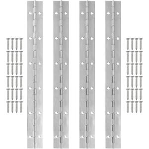 4 PCS 12Inch Solid Stainless Steel Piano Hinge with Screws