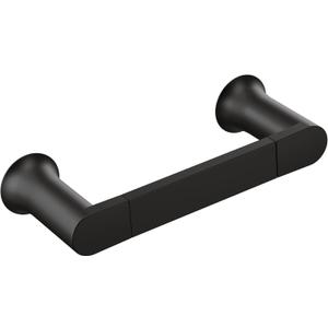 Moen Genta LX Matte Black Modern Hand Towel Bar, Wall Mounted Holder for Bathroom or Kitchen, 6.8-Inch, BH3886BL