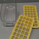 Ice Cube Tray with Lid and Bin, 64 pcs Ice Tray Kit with Ice Scoop, Ice Cube Pop Out Tray, Ice Cube Trays for Freezer, Ice Cube Molds, BPA Free, Easy Release Stackble Spill-Resistant ZZWILLB (Orange)
