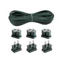 SPT-1 Green 18AWG Electrical Wire, 18 Gauge 2 Conductor Extension Wire,SPT 1 lamp Wire with 4 Slip Plugs for Household and DIY Projects (50Ft)