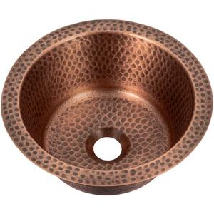 Monarch Abode Kitchen & Bar Sink – 12-inch Essex Dual Mount Drop in Bar Prep Sink, Hand Hammered Pure Copper Sinks, Drop in or Undermount Kitchen Sinks, Single Circular Dual Mount Bowl