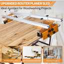 Router Sled, Slab Flattening Jig, 58 inches Router Sled for Flattening Slabs,Adjustable Trimming Planing Machine for Woodworking