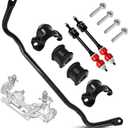 55398938AC Front Sway Bar with K80894 PU End Links Kit, Barra Estabilizadora Delantera Kit Fits for 2009-2010 Dodge Ram 1500, 2011-2018 Ram 1500, 2019-2022 Ram Classic 1500 4WD Only-Black