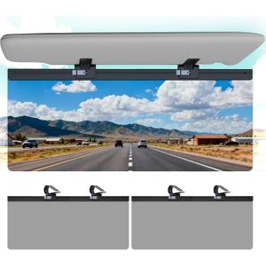 Sun Visor Extender for Car, Visor Extender Attachment for Car, Adjustable Visor Extender Sun Blocker UV400, Polarized Sun Visor Extender, Anti-Glare, UV Protector (2 Pack, Large)