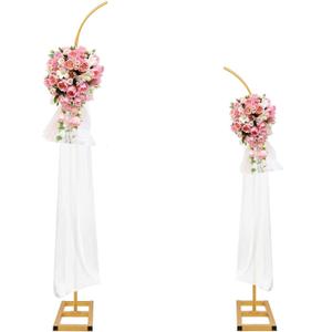 Wedding Arch Backdrop Stand, Metal Arch Stand Wedding Arch Frame Wedding Arches for Ceremony Gold Arch Backdrop Flower Arch Stand Floral Arch Birthday Party, Graduation Background Decoration