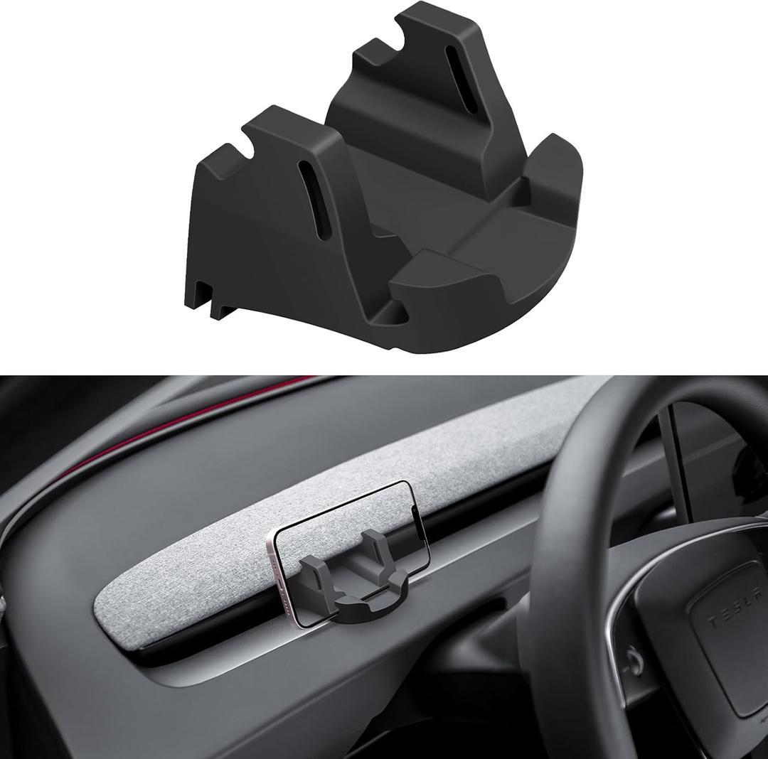for 2025 Tesla Model 3 Car Phone Mount Holder [Non Destructive] Silicone Smartphone Bracket Compatible with 2024-2025 Tesla Model 3 Highland and 2025 New Model Y Juniper Accessories