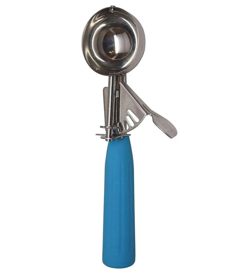 Trigger Ice Cream Scoop, Disher with Trigger Lever and Comfort Grip Handle, 1 Pack, Blue