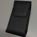 Leather Cell Phone Holster with Belt Clip Strong Magnetic Closure for iPhone Pro 17 16 15 14 13 12 16e, Samsung Galaxy S25 S24 S23 S22 S21, M-Black