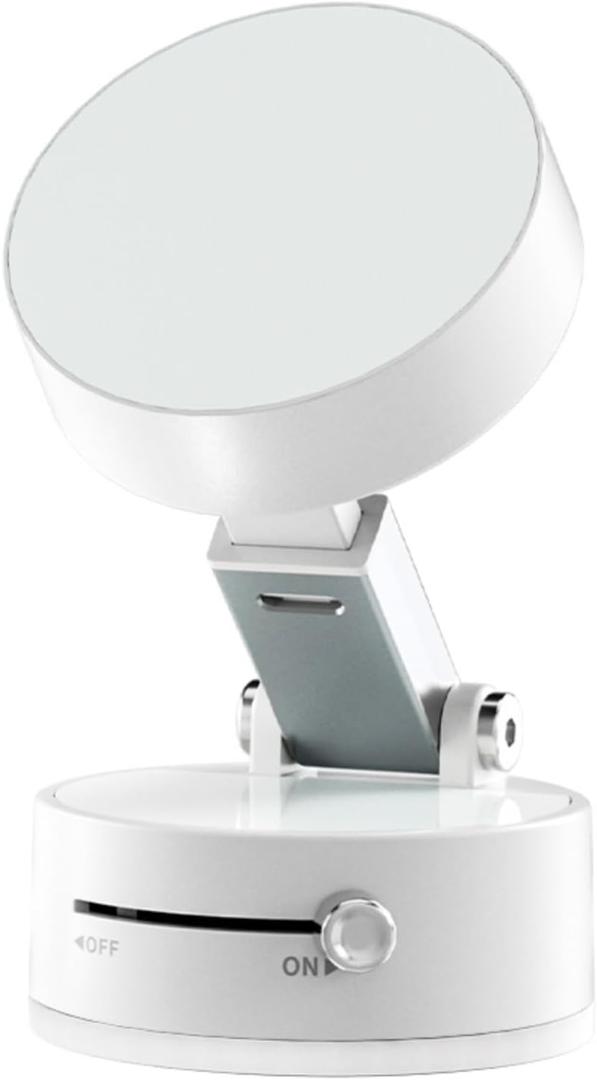 Magnetic Phone Car Holder, Suction Cup Holder, Manual Vacuum Suction Cup Fixation Strong Magnetic Attraction Stretchable Mobile Phone Holder 360 Degree Adjustment Tablet Stand Car Gym (White)