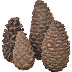 Stanbroil Set of 4 Gas Logs Decorative Ceramic Pine Cones for Indoor or Outdoor Fireplaces and Fire Pits