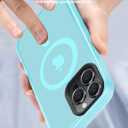 Compatible with iPhone 15 Pro Max case Fits MagSafe 10FT Drop Resistant Matte Skin Feeling Shockproof Back Cover Fits iPhone 15 Pro Max Phone Cases, Light Blue