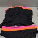 Daci Bandeau Tankini Swimsuits for Women - Two Piece Ruched Tummy Control Bathing Suit Strapless Swimwear with Bottom, Size: L