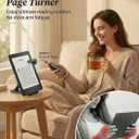 RF Remote Control Page Turner with Upgrade LCD Power Display, Wireless Reading Clicker for Kindle Paperwhite Kobo Oasis iPad, Phone Camera Remote Trigger, (Black)