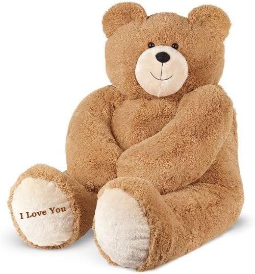 Vermont Teddy Bear ; Customizable Giant 4 ft Stuffed Teddy Bear  Big Plush Custom Cute Bear  Personalized Plush Gift for Valentines Day, Birthday & Baby Shower, Eco Friendly & Stuffed in The USA