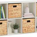 8 Cube Storage Organizer, Solid Wood Cube Shelf for 11" Storage Bins, White