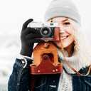 Winter Gloves Women, Touchscreen Warm Lining Glove, Elastic Knitted Gloves for Women Men (Black)