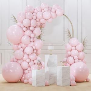 PartyWoo Pale Pink Balloons 85pcs Different Sizes of 18 12 10 5 Inch Light Pastel Baby Pink Balloon Arch Kit for Engagement Bachelorette Baby Shower Easter Birthday Party Decorations Pink-Q01