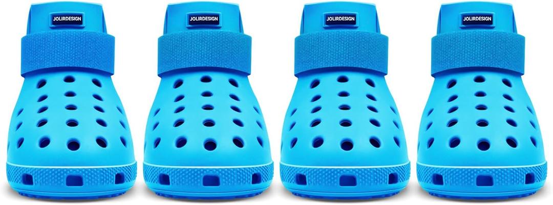 Dog Shoes for Hot Pavement - Dog Shoe for Small & Medium & Large Dogs, Dog Boots Paw Protectors, Easy ON & Off, Non-Slip, Waterproof, Easy-Clean Dog Booties for Beach and Snow (Blue, L)