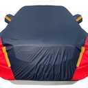 Car Cover Waterproof All Weather for Automobiles, 6 Layers Outdoor Full Exterior Cover Rain Sun UV Snowproof Protection with Zipper Cotton, Mirror Pocket for Sedan (196-210 inch)