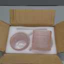 Beaded Hobnail Glass, 10 Ounce Double Old Fashioned, Pink, 2 Pack