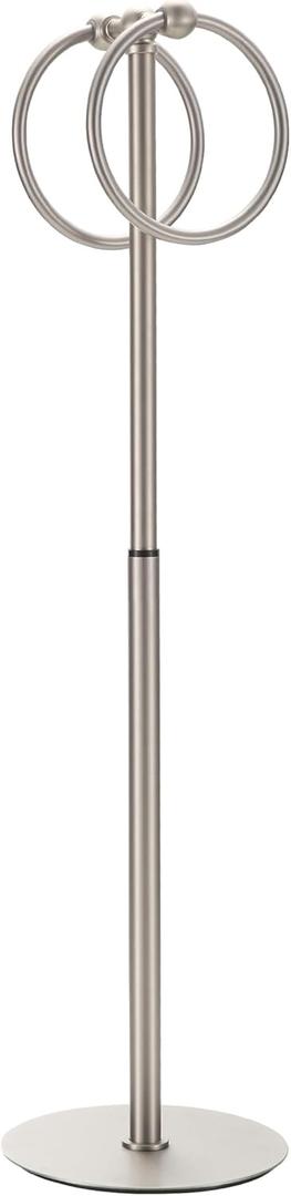 Adjustable Brush Nickel Towel Rack,Freestanding Bathroom Towel Holder