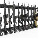 Gun-Rack,Adjustable Gun-Rack-Wall-Mount,Heavy Duty Steel Gun-Rack-for-Wall,Indoor-Gun-Racks 3/6/8/12 Slot Rifle-Rack Display Stand