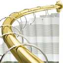 Curved Shower Rod, Adjustable 40-72 Inches Extra Wide Shower Curtain Rod, Rust Proof Heavy Duty Curved Shower Rods for Bathroom, Bathtub, Need to Drill, Chrome Gold