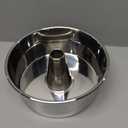 TeamFar 10inch Angel Food Cake Pan, Stainless Steel Cake Pan with Tube, Healthy & Non-toxic, Sturdy & One-Piece, Mirror Finish & Dishwasher Safe