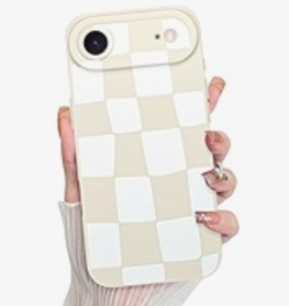 KANGHAR Compatible with iPhone Air Case 2025, Silicone Stripes Cute Pattern, Camera Protection Soft Slim Phone Cover for Girls Women -White