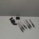 Steak Knives Set of 6, 4.8 Inch Non Serrated Razor-Sharp Durable Dinner knives with Rest, German Stainless Steel Damascus Pattern Full Tang Forged, Rust Resistant & Easy to Maintain