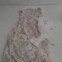 Women Vintage Cream Lace Maxi Dress Romantic Long Sleevees Lace Bodycon Dress L, White