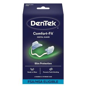 DenTek ComfortFit Dental Guard, Mouth Guard for Grinding Teeth at Night, Pack of 2 Guards & 1 Storage Case