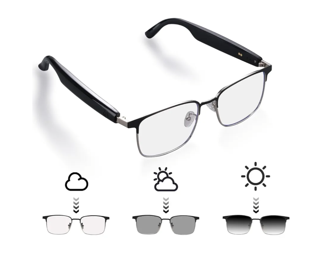 Smart Glasses, Polarized Sunglasses, Bluetooth Glasses for Women Men, Remote Shooting Voice Assistant Microphone, Open Ear Headphone Speaker for Android/iOS Music/Driving/Fishing UV Protection