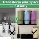 3 Pack Magnetic Cup Holder for Fridge, Water Bottle Tumbler Organizer for Stanley/Yeti/Owala,Tumbler Lid Organizer, 20/30/40oz Stanley Accessories Space-Saving Cup Storage Rack for Kitchen