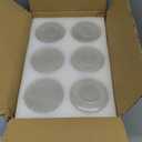 Teenyyou 6 Pcs Clear Bubble Seeded Glass Shade Replacements for Pendant Light Fixtures Glass Lamp Shade Cover, 1-5/8 Inch Fitter E26 Base, 4"w x 6"h, Replacement Lamp Globe for Chandelier Wall Sconce