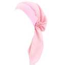 Fxhixiy Pre Tied Chemo Head Scarf for Women Cancer Slip On Bandana headwrap Turban headwear Hair Cover (Pink)