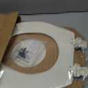 Bemis 500EC Durable Wood Toilet Seat with Easy Clean Hinges, Made in USA, Round, Biscuit