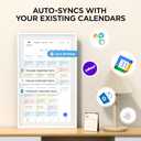 10.1" Digital Calendar, Meal Planner, Duty Chart, to Do List,HD Smart Touch Screen Home Interactive Smart Electron Calender - Built-in Digital Photo Frame Function (white, 10.1)