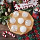 12CT Christmas Ball Ornaments White Shatterproof Clear Large Plastic Christmas Tree Decoration, Delicate Hanging Ornaments for Xmas Party, Wedding, Holiday and Home Dcor(70mm/2.76")