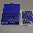 Upgrade Version Magnetic Eye Glass Repairing Kit, Eyeglass Repair Tool Kit with Compact Screw Box Include Nose Pads, Precision Screwdriver Set, Screws, Tweezer for Eyeglass, Sunglass, Spectacles Watch