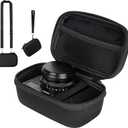 Camera Case for Canon Powershot V1: Durable 1680D Nylon & Shockproof Hard Shell Protective Design for 4K 5K Video Camera - with 2 Straps & Mesh Pocket for Travel Storage & Daily Photography, Black