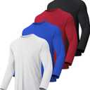 MLYENX 4 Pack Long Sleeve Shirts for Men UPF 50+ UV Sun Protection Quick Dry Moisture Wicking Workout Tee Shirts XL