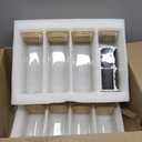 LIBWYS 12Pack Square Glass Storage Jars with Bamboo Lids (0.6Qt/1.06Qt)  Stackable Food Containers for Pantry Organization, Coffee, Flour, Snacks, Tea | Kitchen Canisters Set