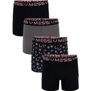 Messi BOYS 4PK STRETCH BOXER BRIEFS (Large, Pink)